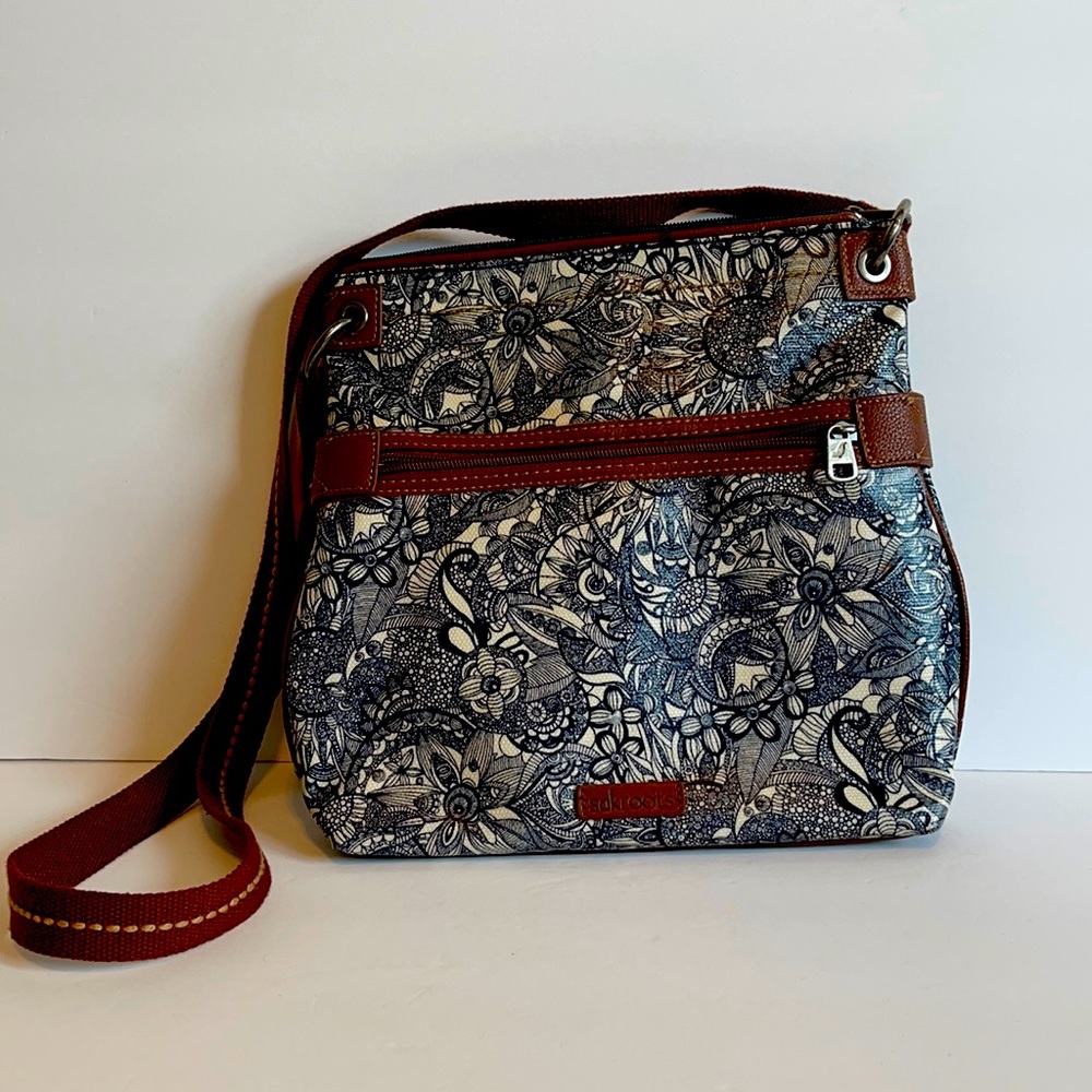 Sakroots Artist Circle Flat Cross Body (Dark Navy)